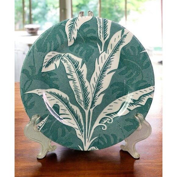 Vintage Tepco Palm Green Salad Plate Restaurant Ware MCM 7” - Picture 1 of 15